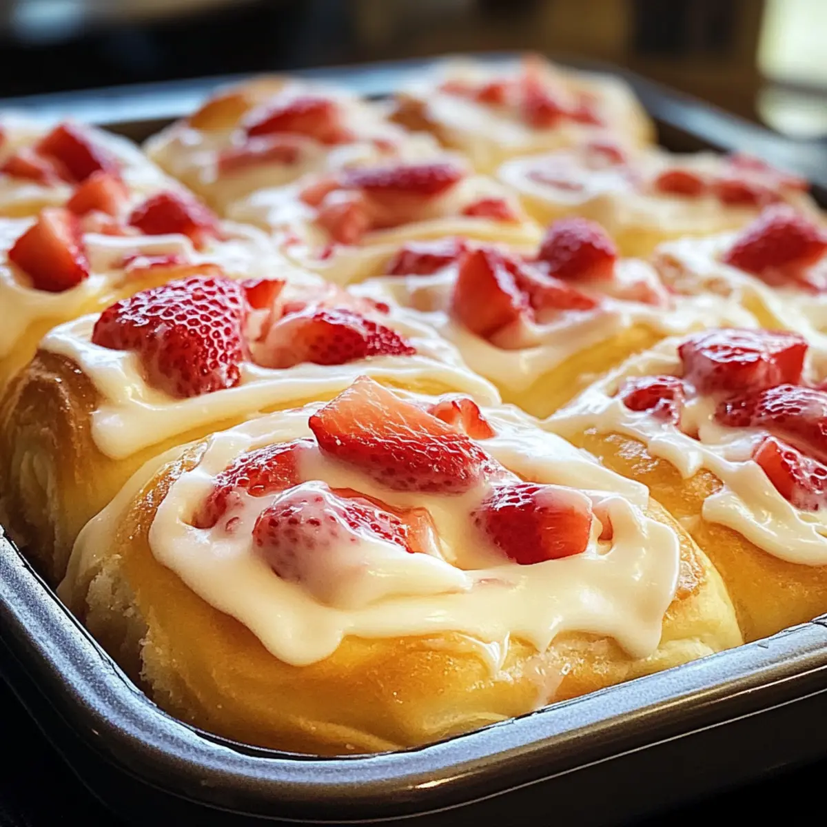 Erdbeer-Käsekuchen-Süßbrötchen für ein perfektes Frühstück
